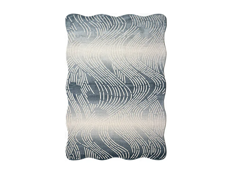 Teppich 100x200 Blau Royal Wavy