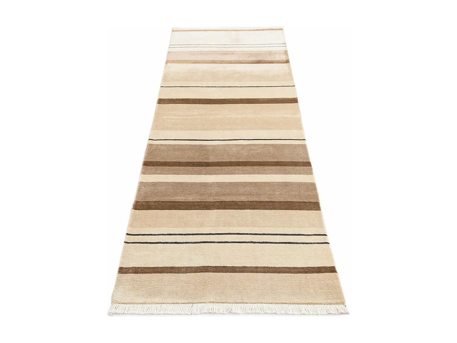 Tapis de couloir en laine 81x290 brun Darya