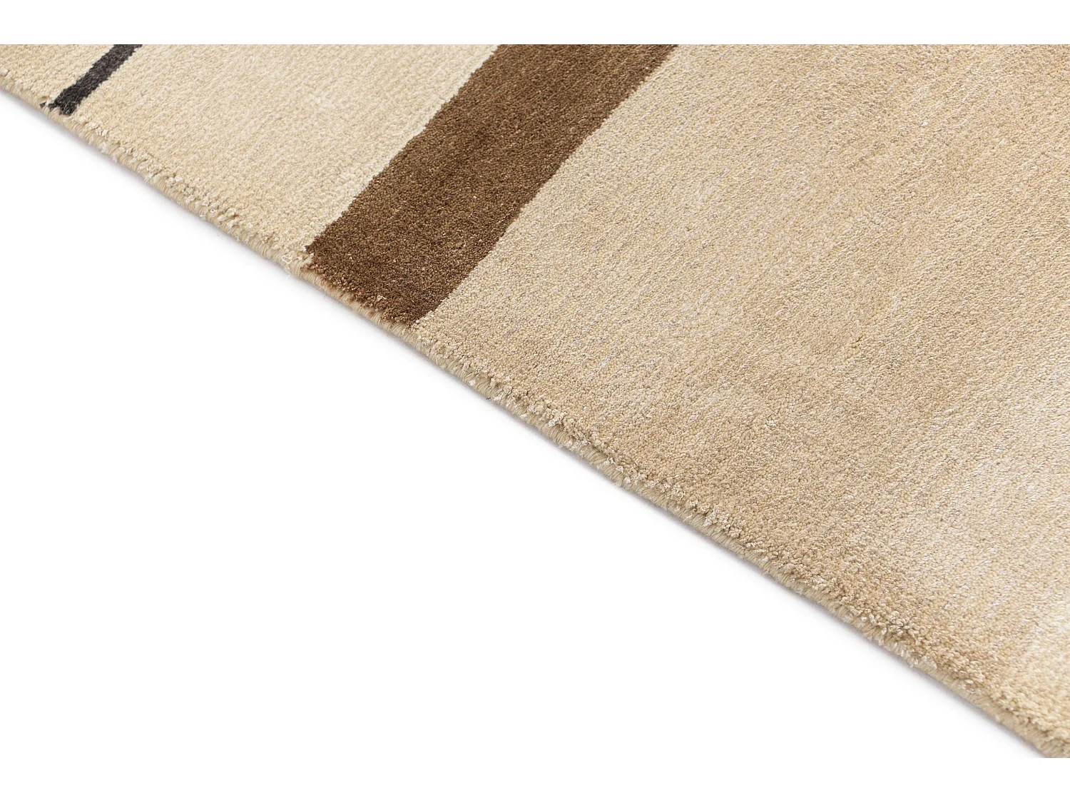 Tapis de couloir en laine 81x290 brun Darya