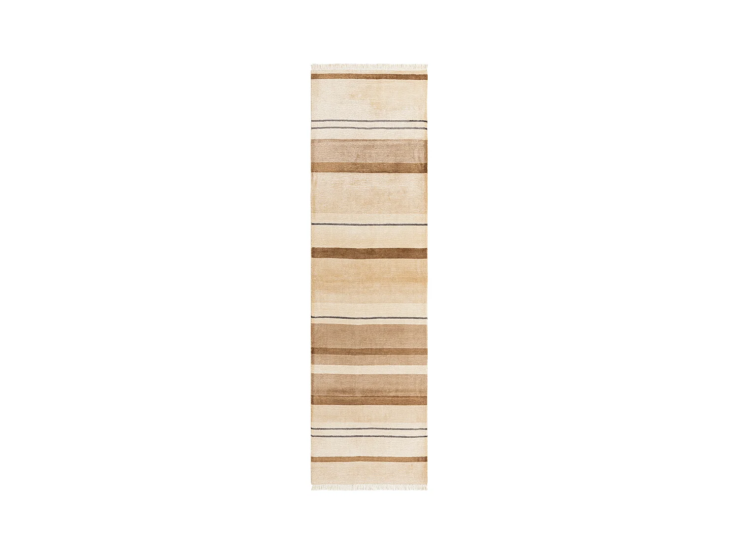Tapis de couloir en laine 81x290 brun Darya