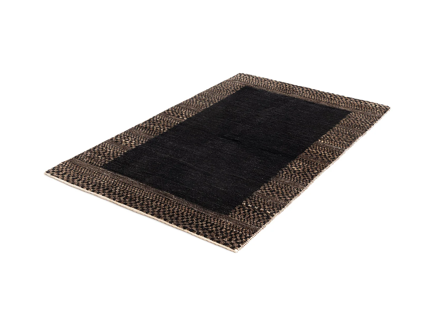 Tapis de laine 93x149 noir Juma