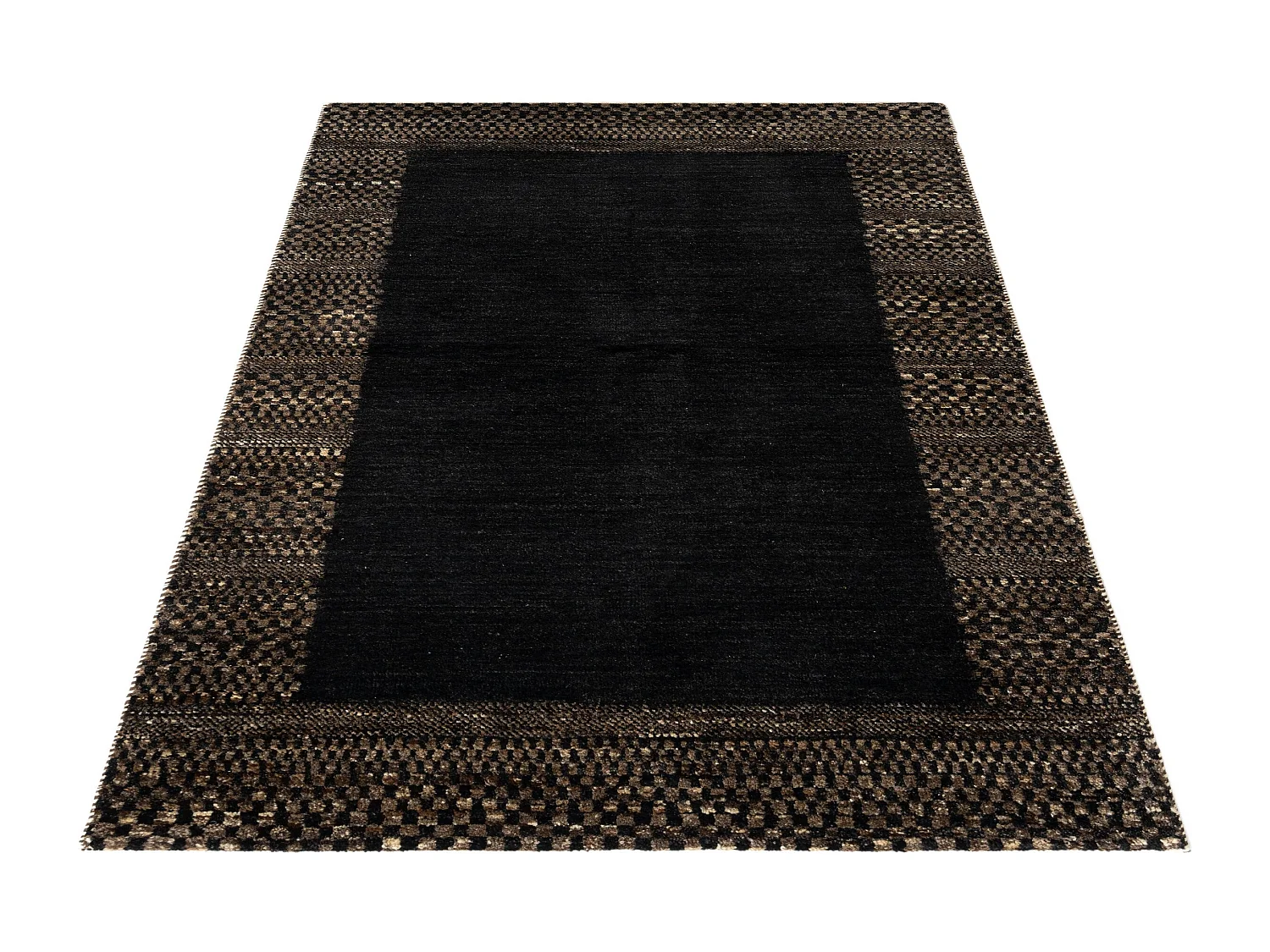 Tapis de laine 93x149 noir Juma