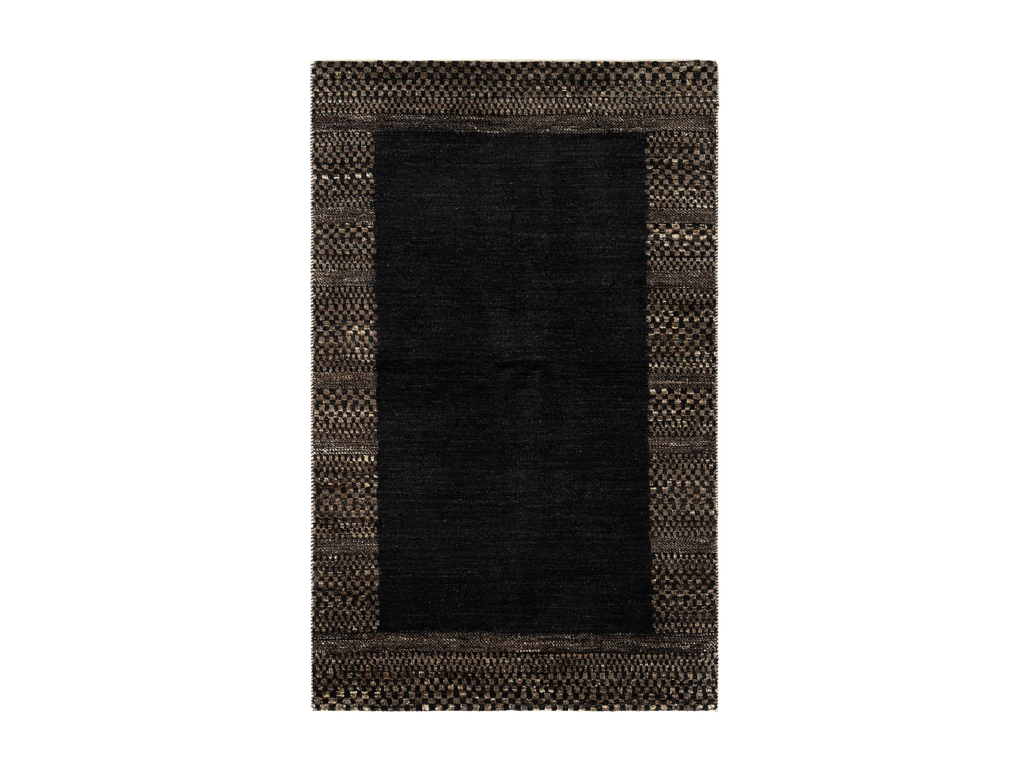 Tapis de laine 93x149 noir Juma
