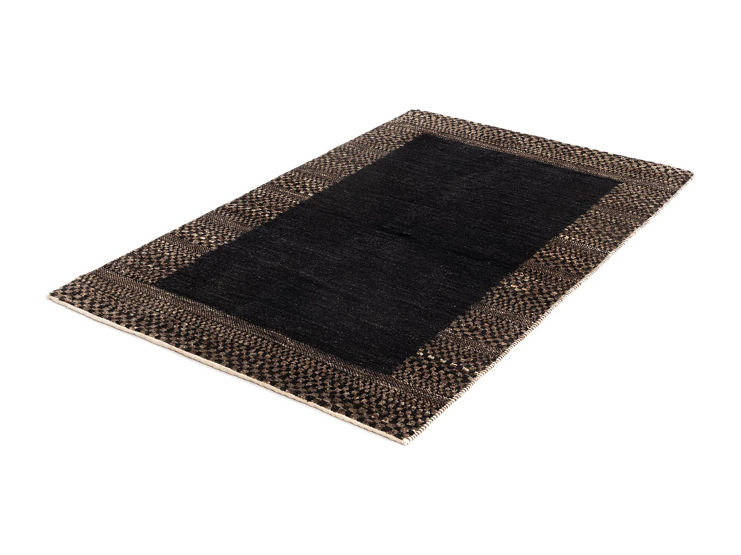 Tapis de laine 93x149 noir Juma