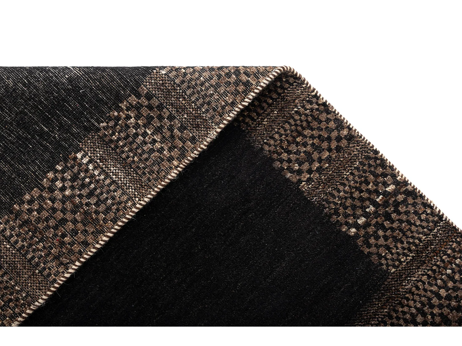 Tapis de laine 93x149 noir Juma