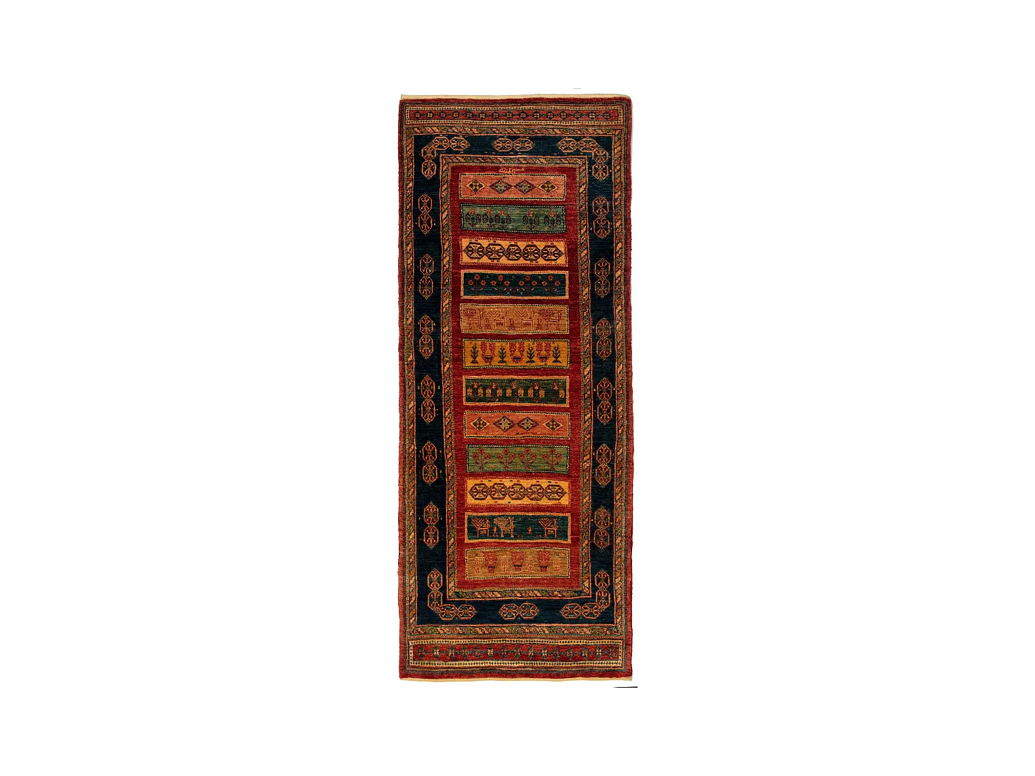 Tapis de couloir en laine 86x217 multicolore Kashkuli