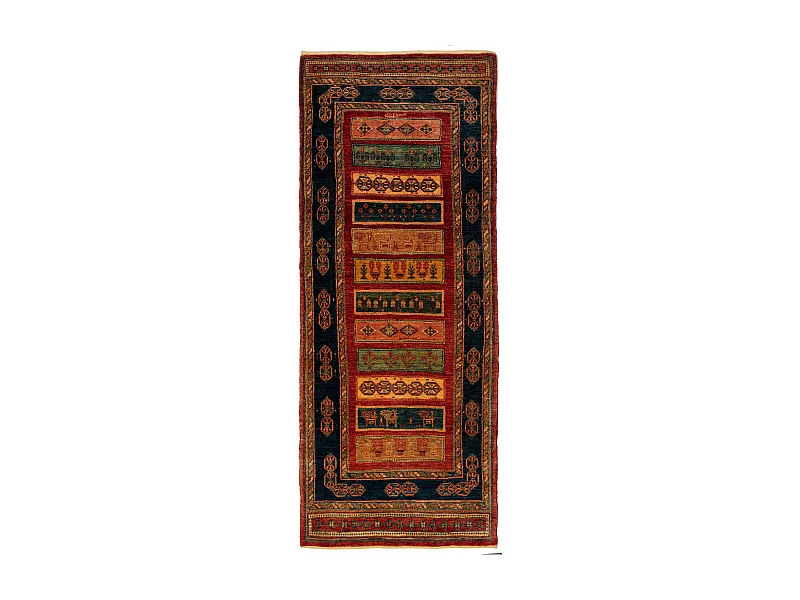 Tapis de couloir en laine 86x217 multicolore Kashkuli
