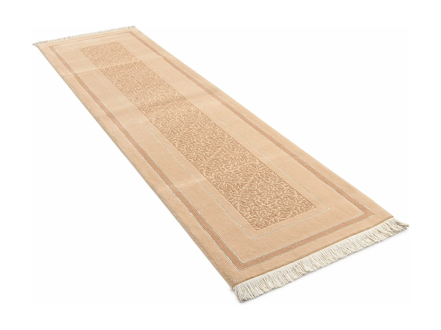 Tapis de couloir en laine 84x305 brun Darya