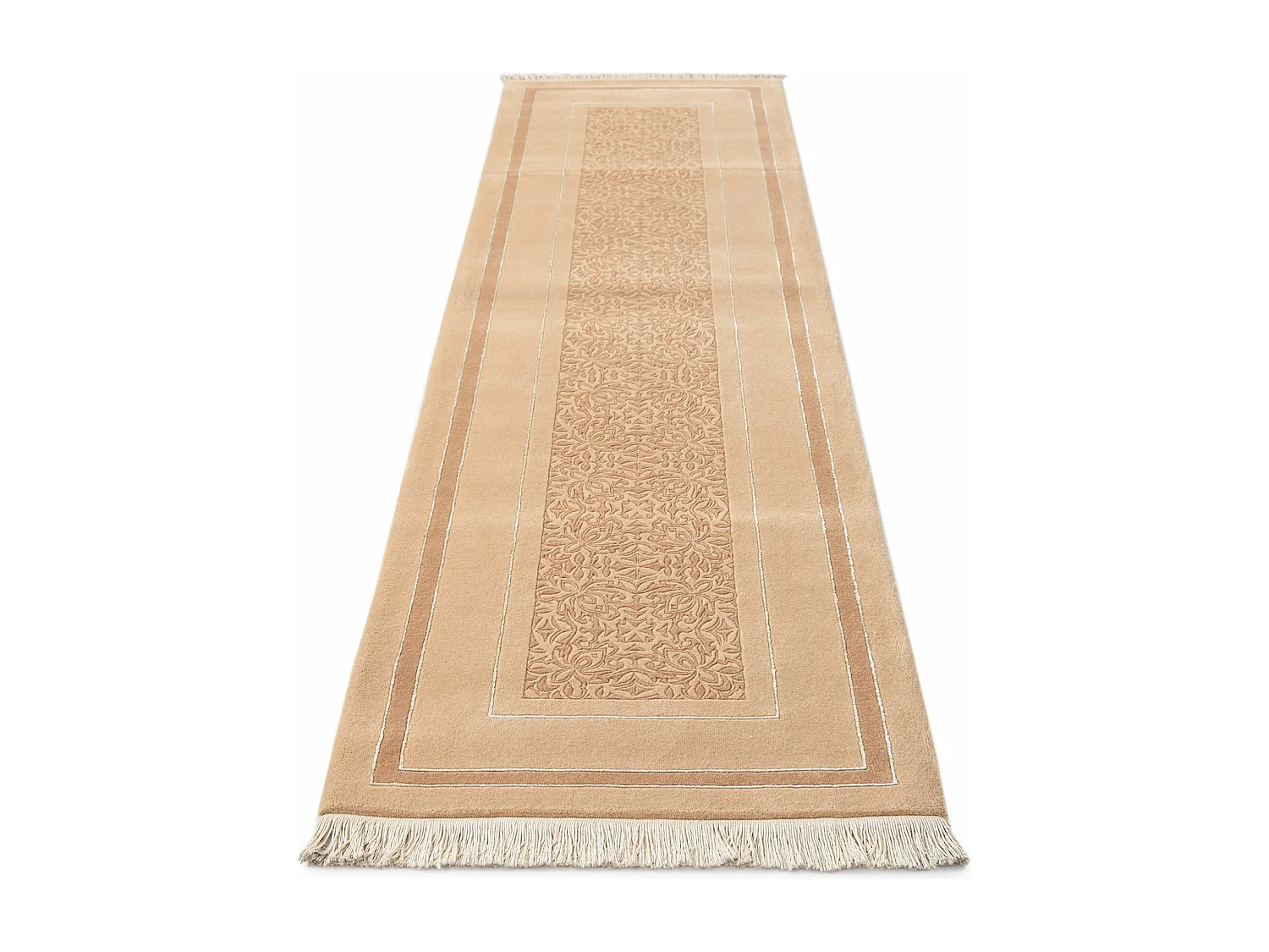 Tapis de couloir en laine 84x305 brun Darya