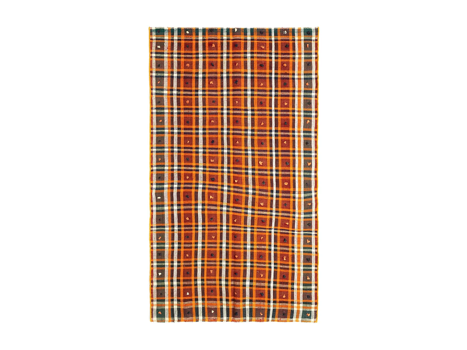 Tapis de laine 121x210 orange Jajim