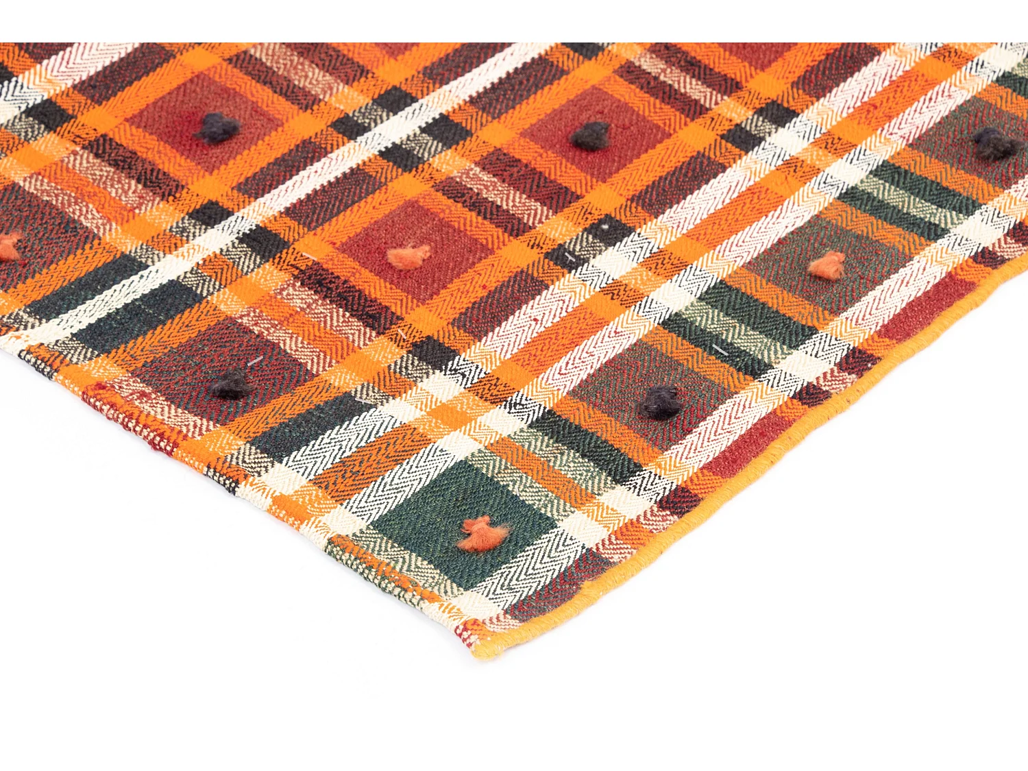 Tapis de laine 121x210 orange Jajim