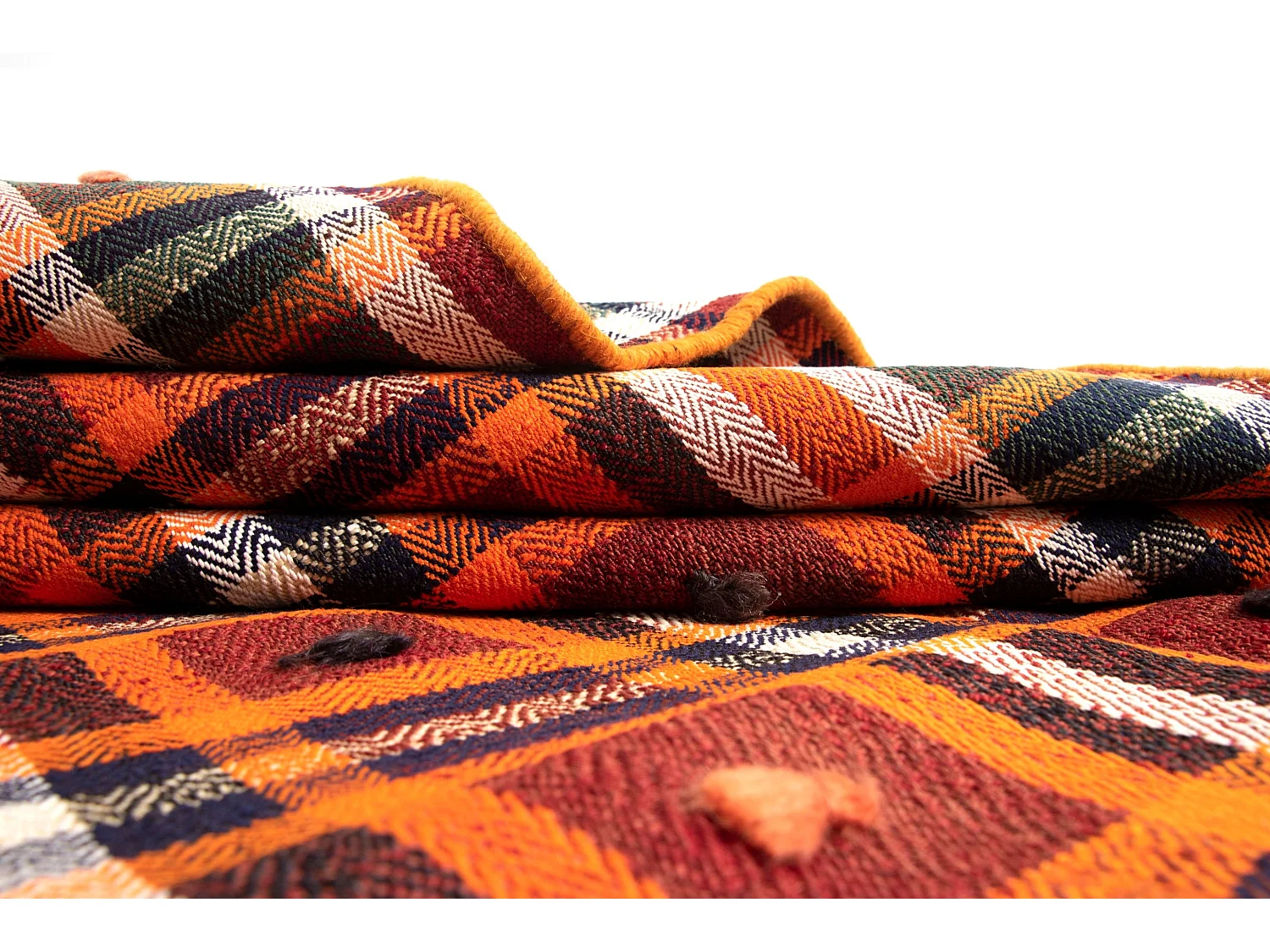 Tapis de laine 121x210 orange Jajim