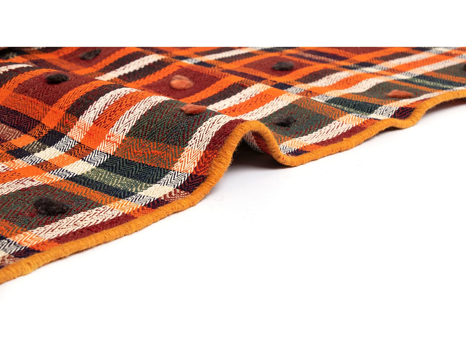 Tapis de laine 121x210 orange Jajim