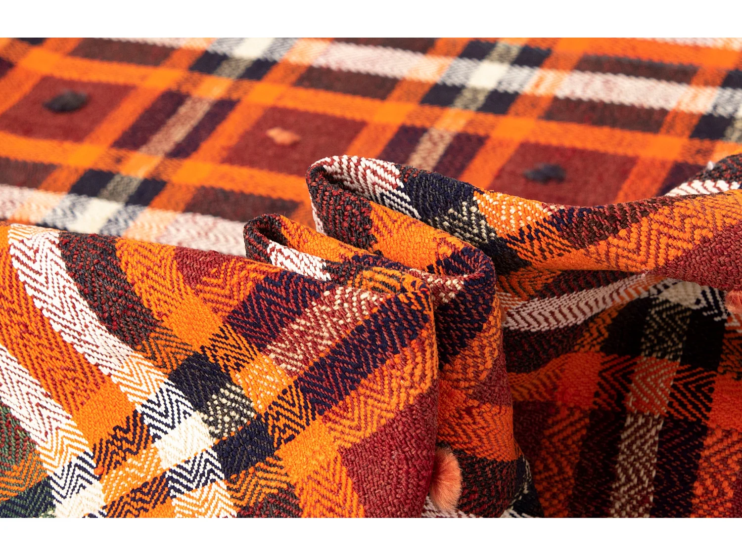 Tapis de laine 121x210 orange Jajim