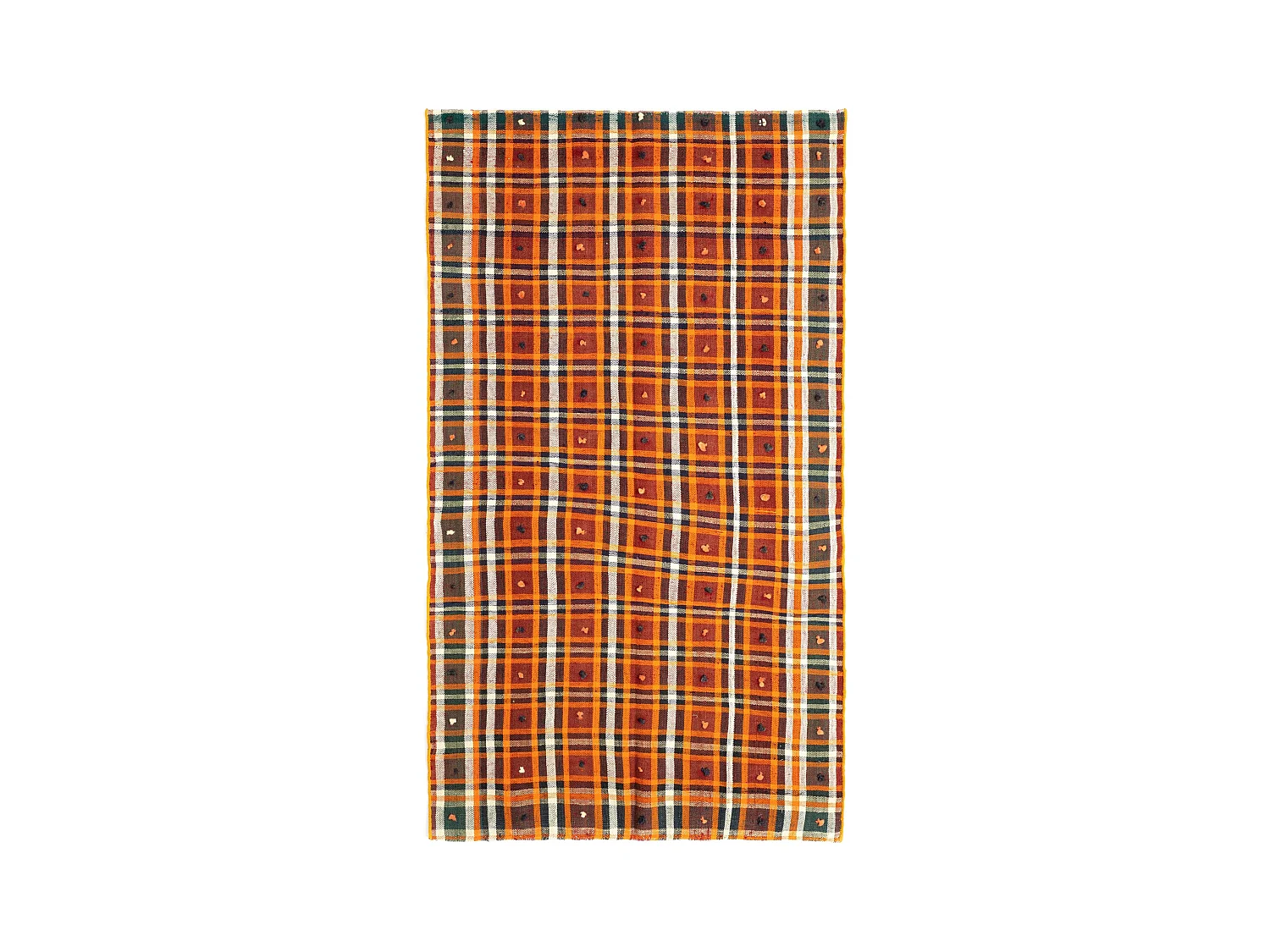 Tapis de laine 121x210 orange Jajim