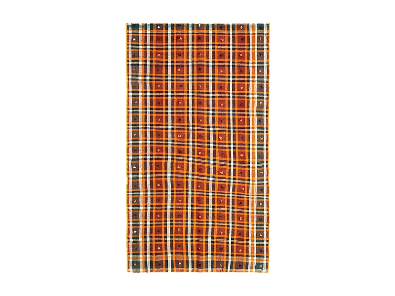 Tapis de laine 121x210 orange Jajim