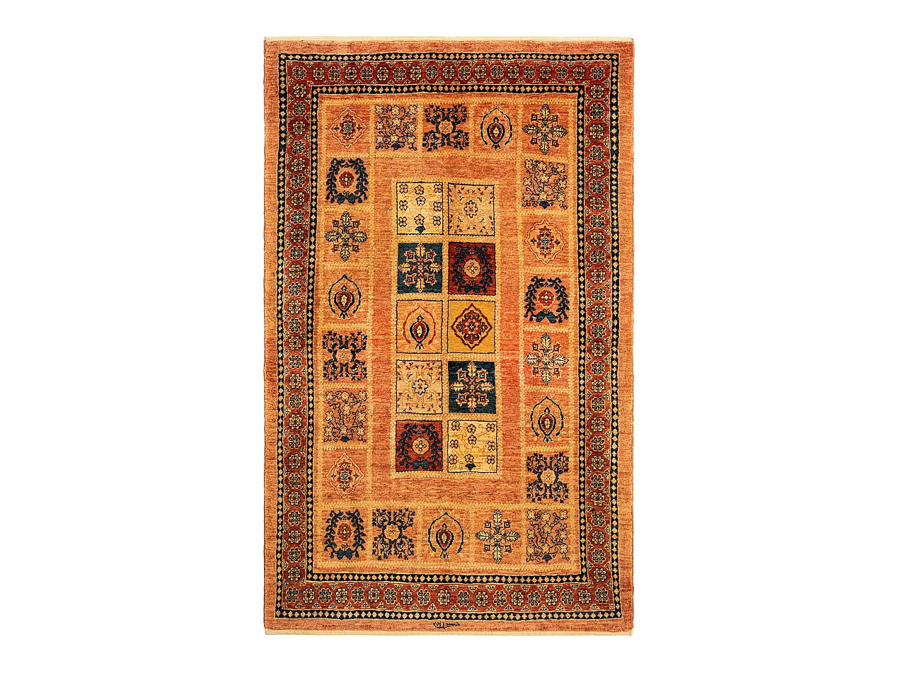 Tapis de laine 110x178 orange Kashkuli