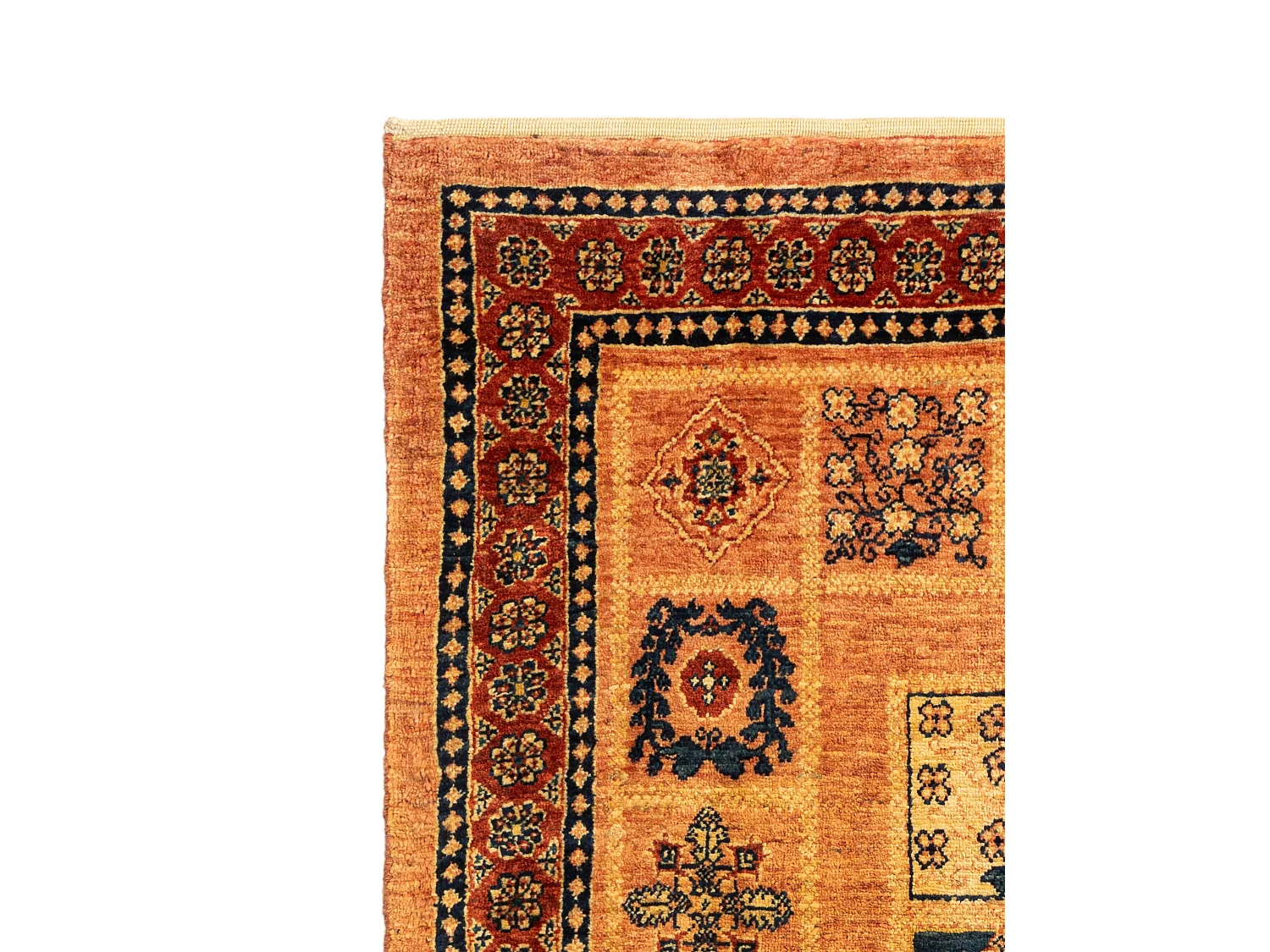 Tapis de laine 110x178 orange Kashkuli
