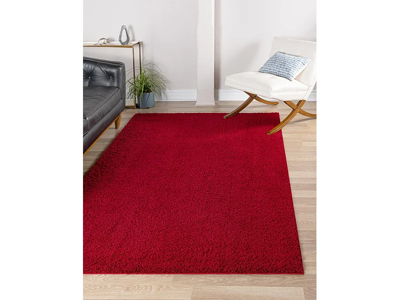 Tapis shaggy 160x245 rouge Luzern