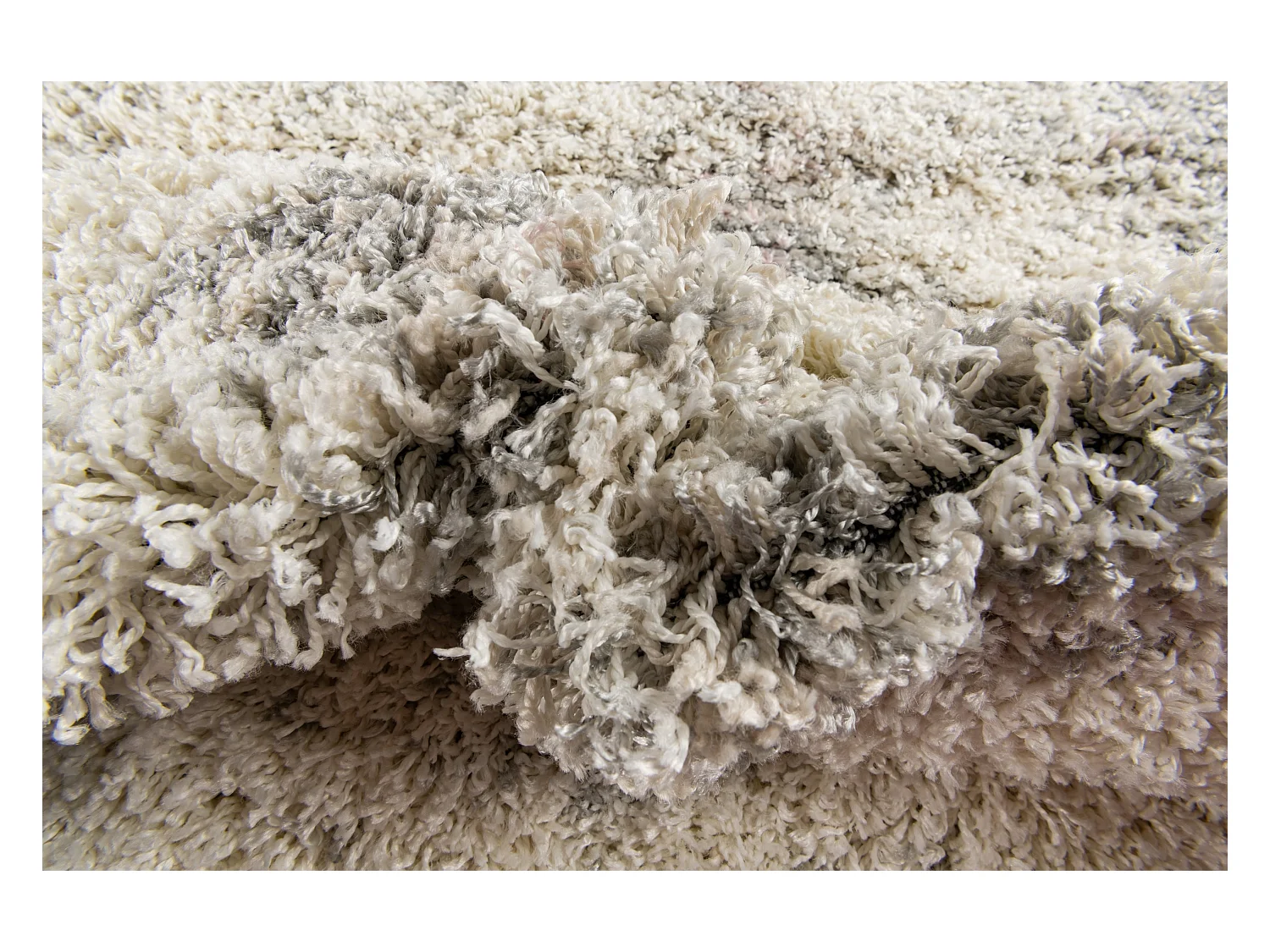 Hoogpolig tapijt 120x62 Beige - Roze Lachen Haze