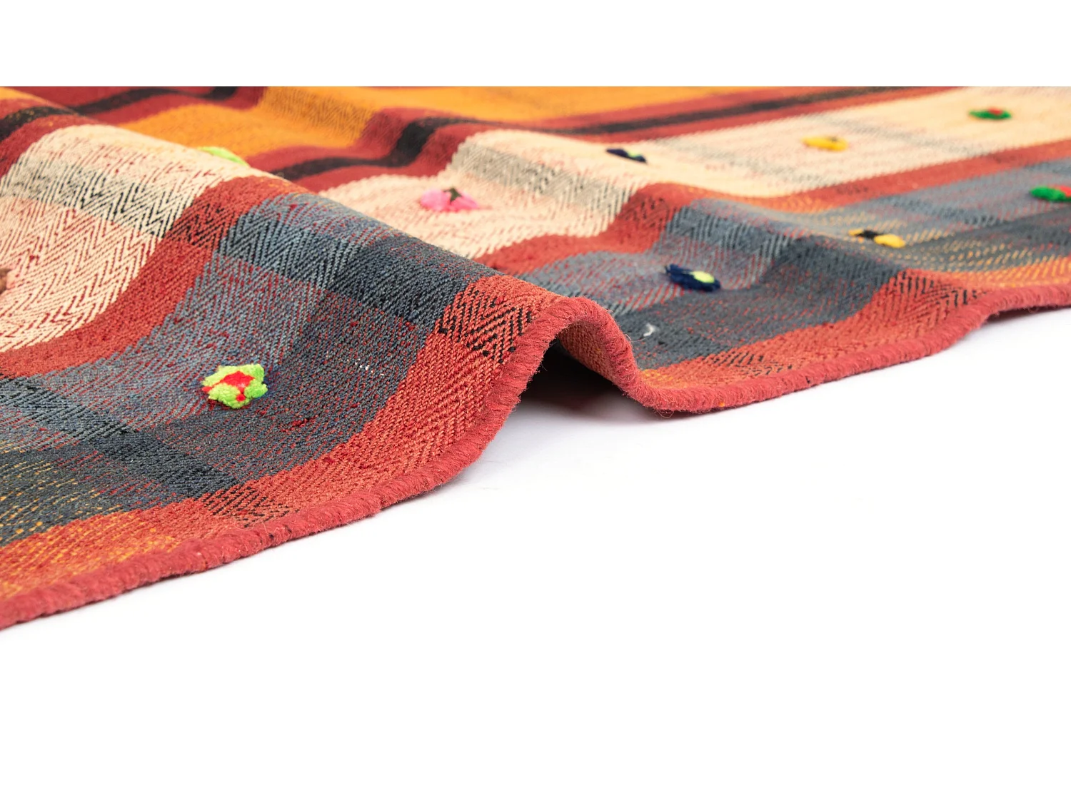 Tapis de laine 154x228 rouge Jajim