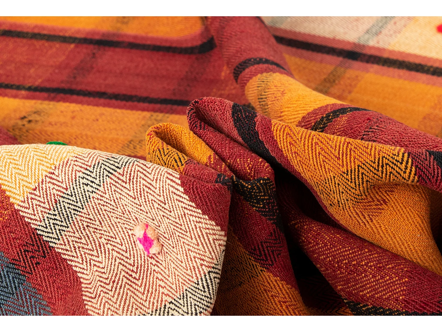 Tapis de laine 154x228 rouge Jajim