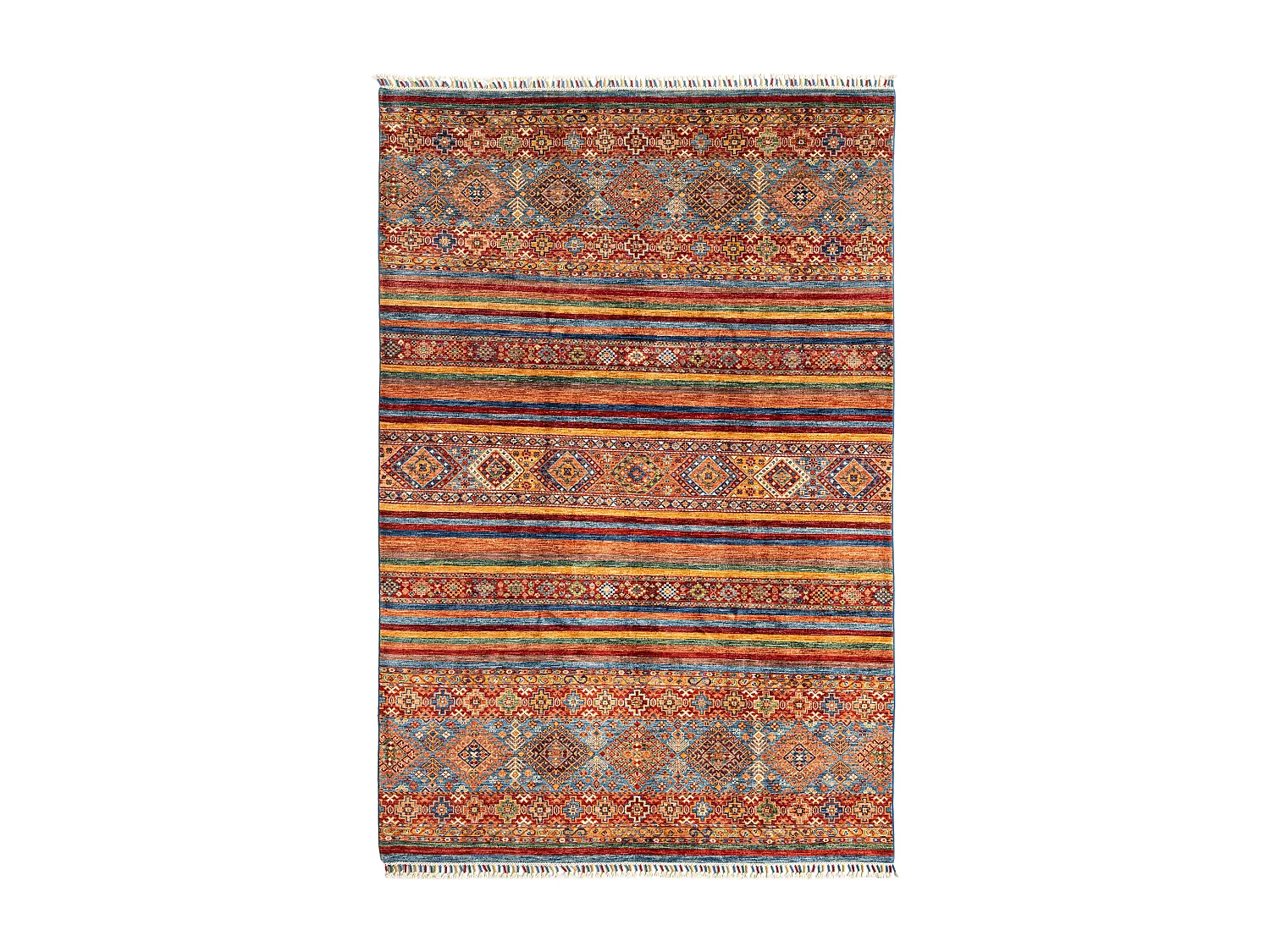 Wollteppich 177x272 Blau Torkman