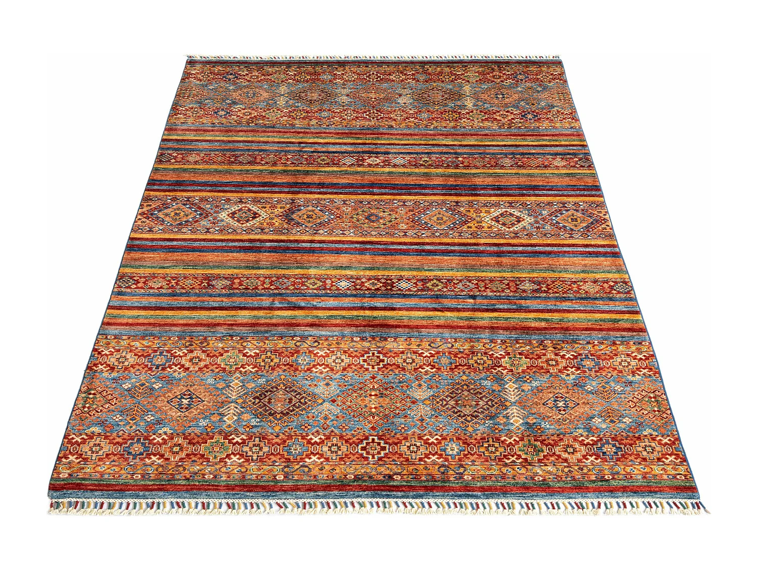 Wollteppich 177x272 Blau Torkman
