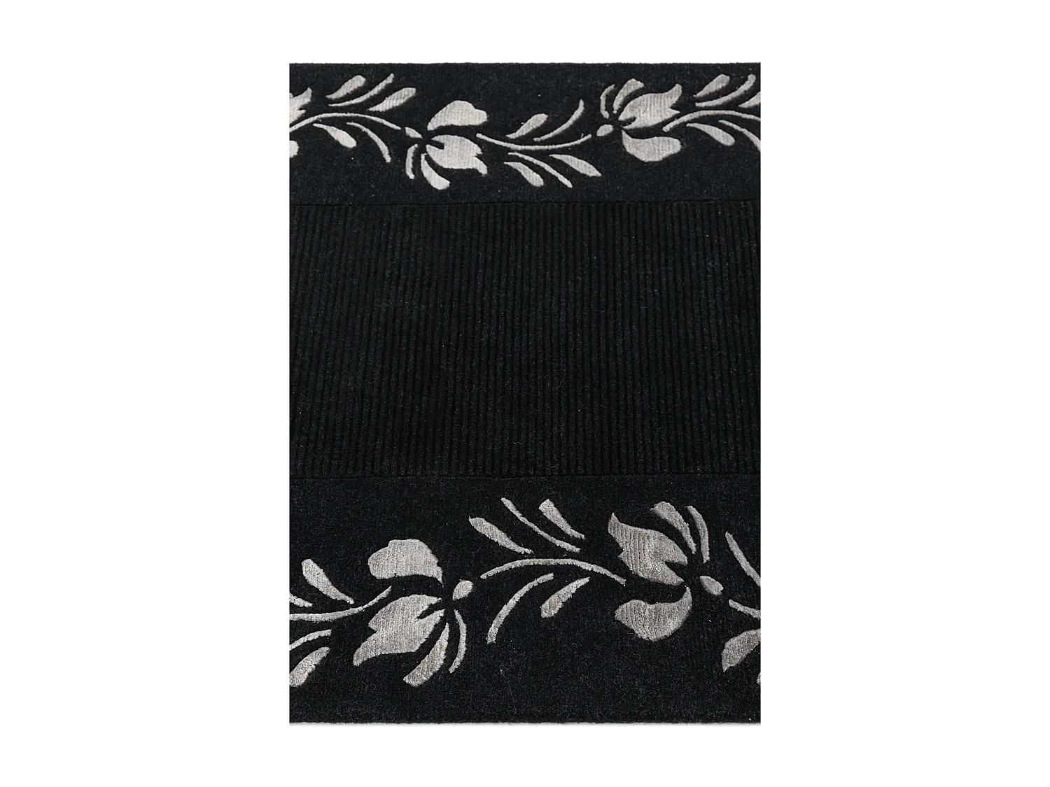 Läufer-Wollteppich 89x401 Schwarz Darya