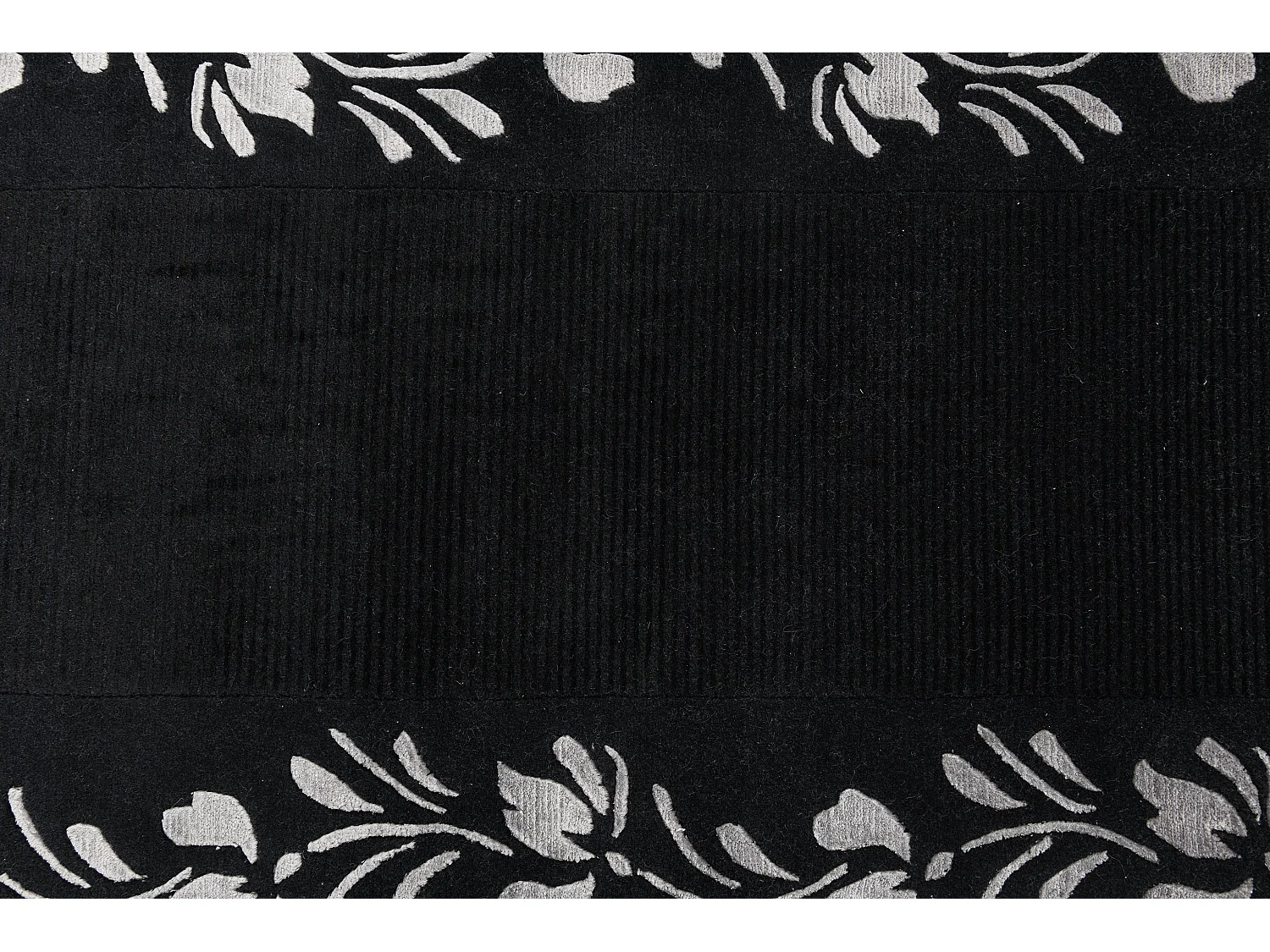 Tapis de couloir en laine 89x401 noir Darya