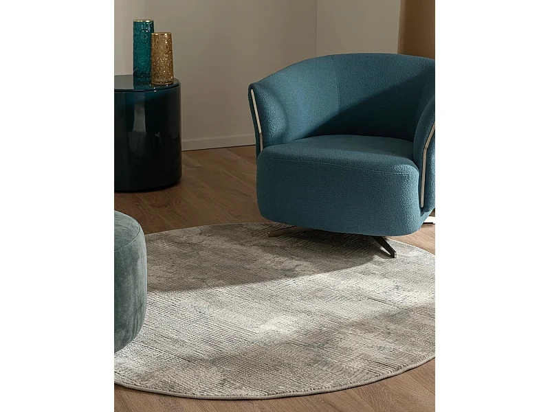 Teppich 125x125 Grau Davos Flawless