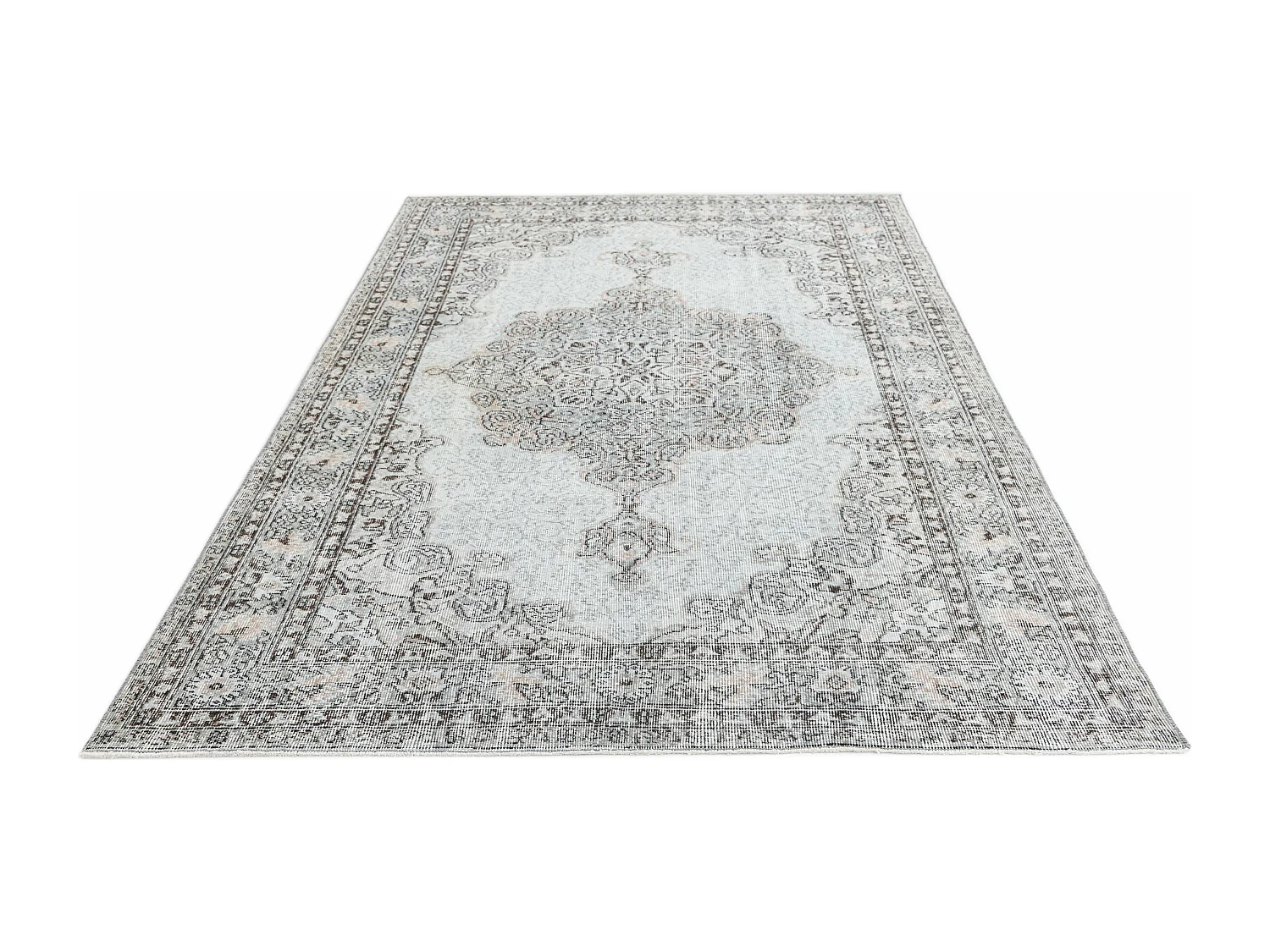 Tapis de laine 173x262 Bleu Ultra Vintage