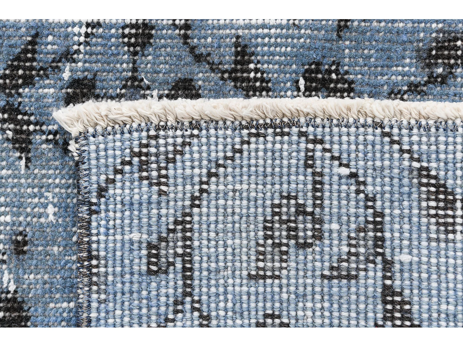 Tapis de laine 155x267 Bleu Ultra Vintage