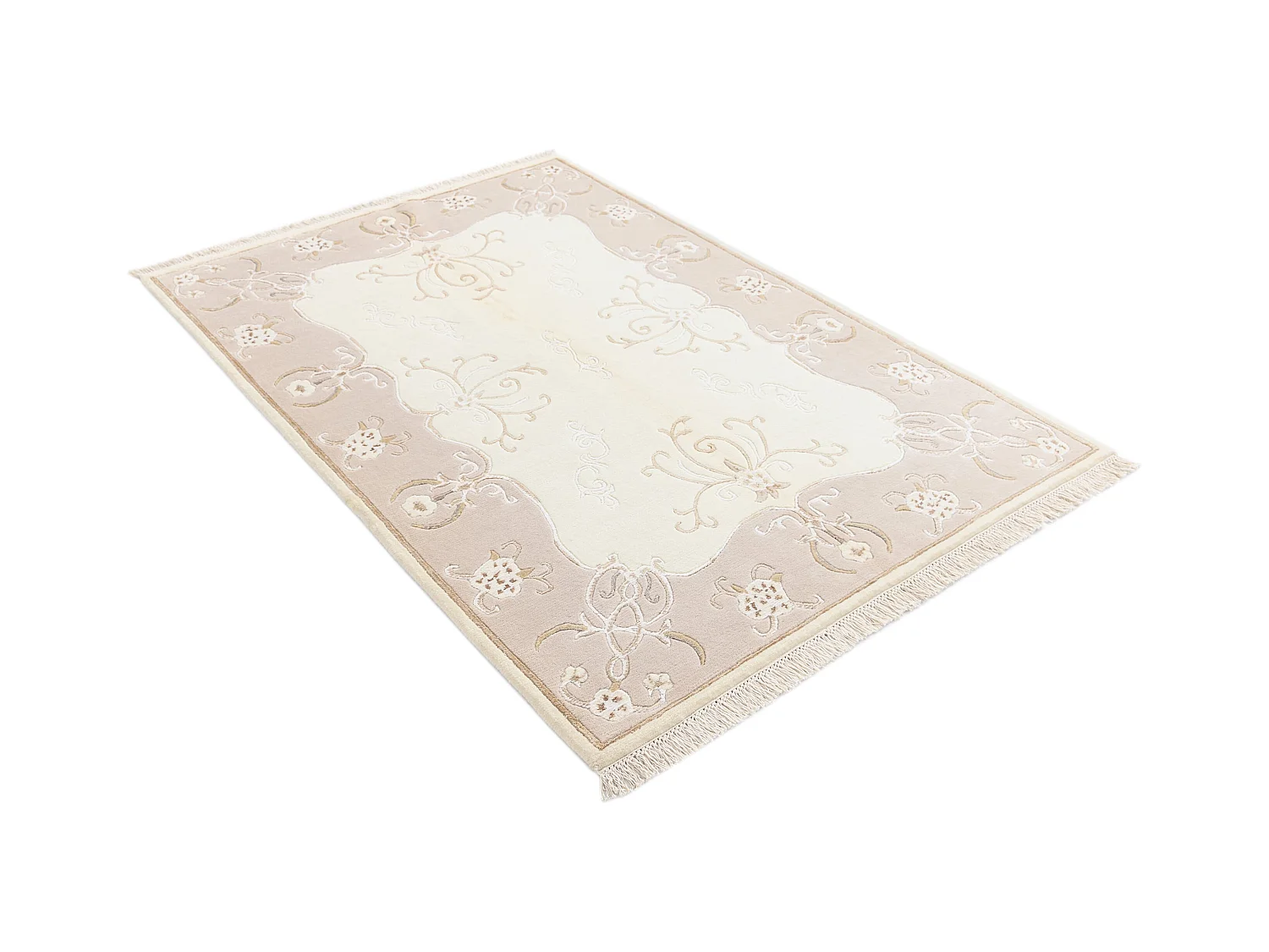 Tapis de laine 124x183 beige Darya