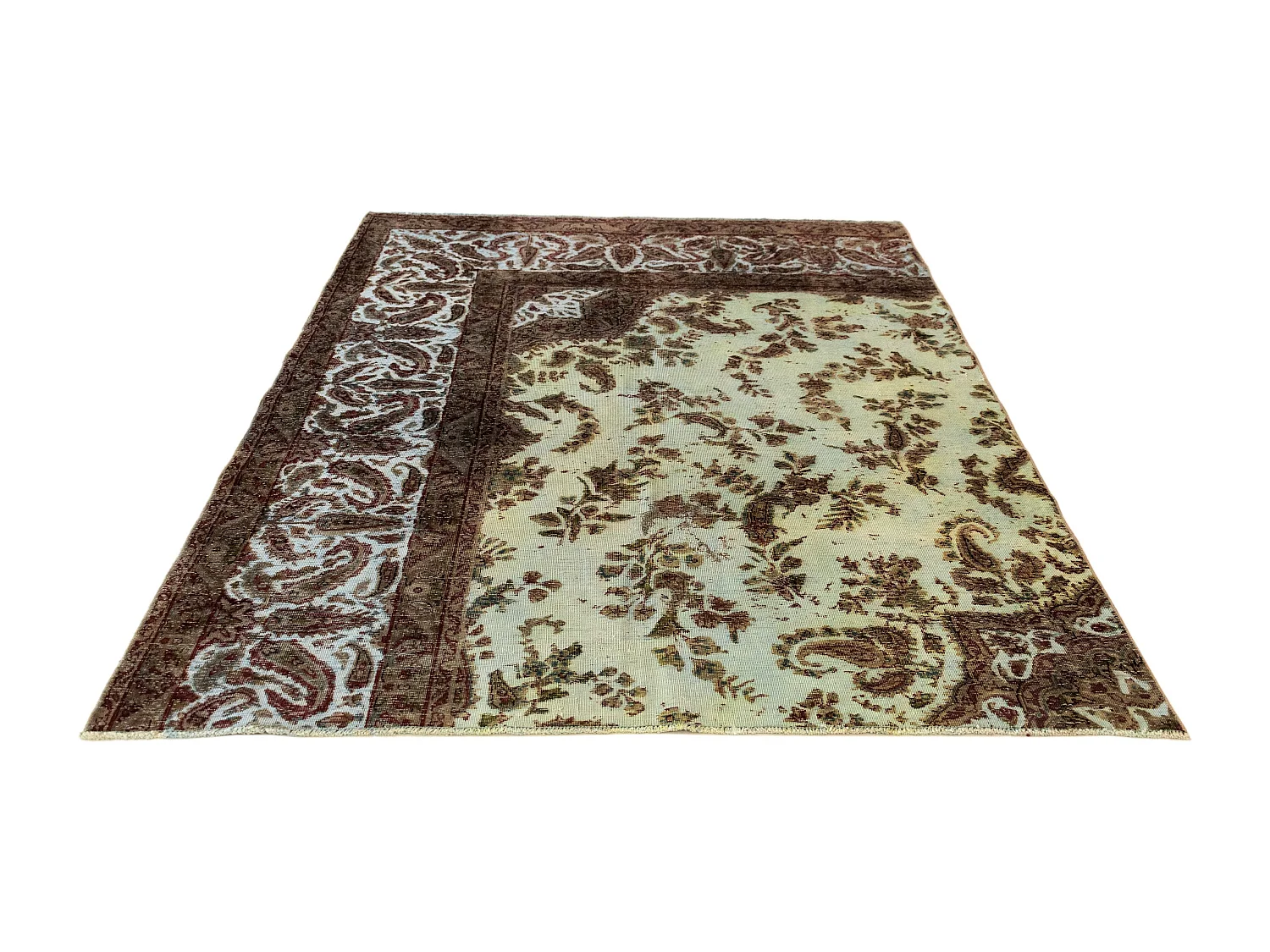 Tapis de laine 141x189 vert Vintage Royal