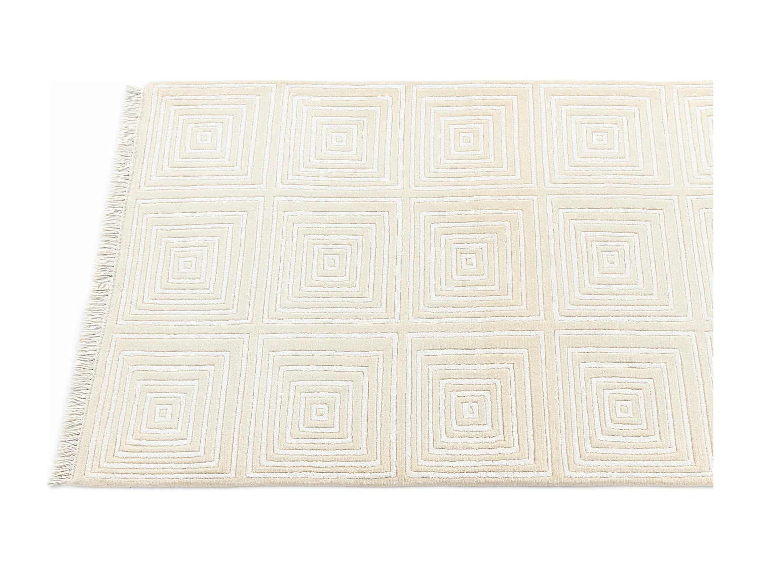 Läufer-Wollteppich 79x305 Beige Darya