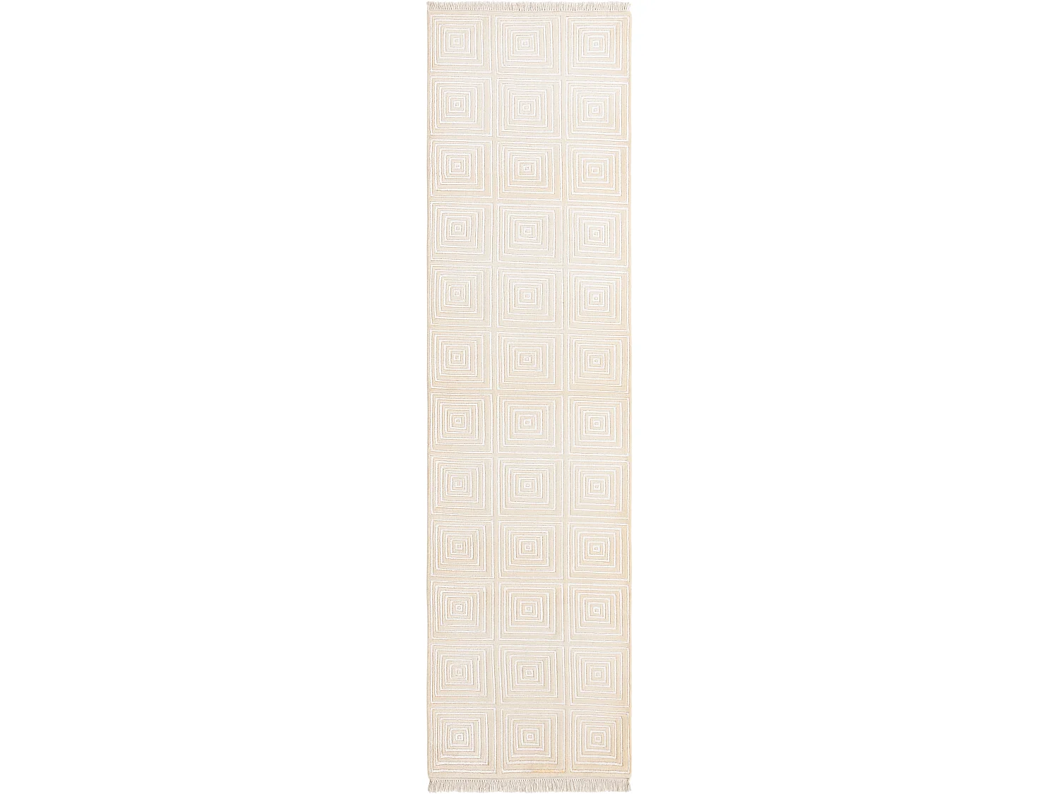 Läufer-Wollteppich 79x305 Beige Darya