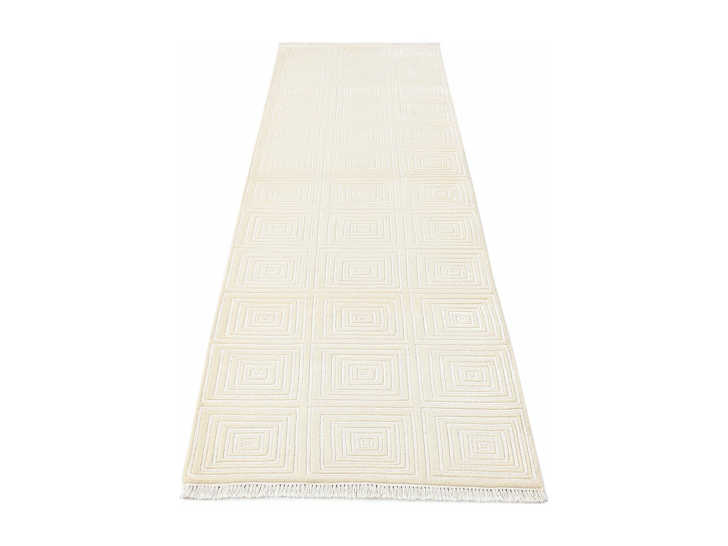 Tapis de couloir en laine 79x305 beige Darya
