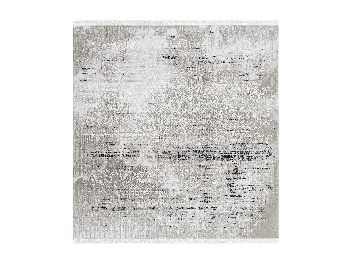 Tapis 240x240 gris noir Davos Charme