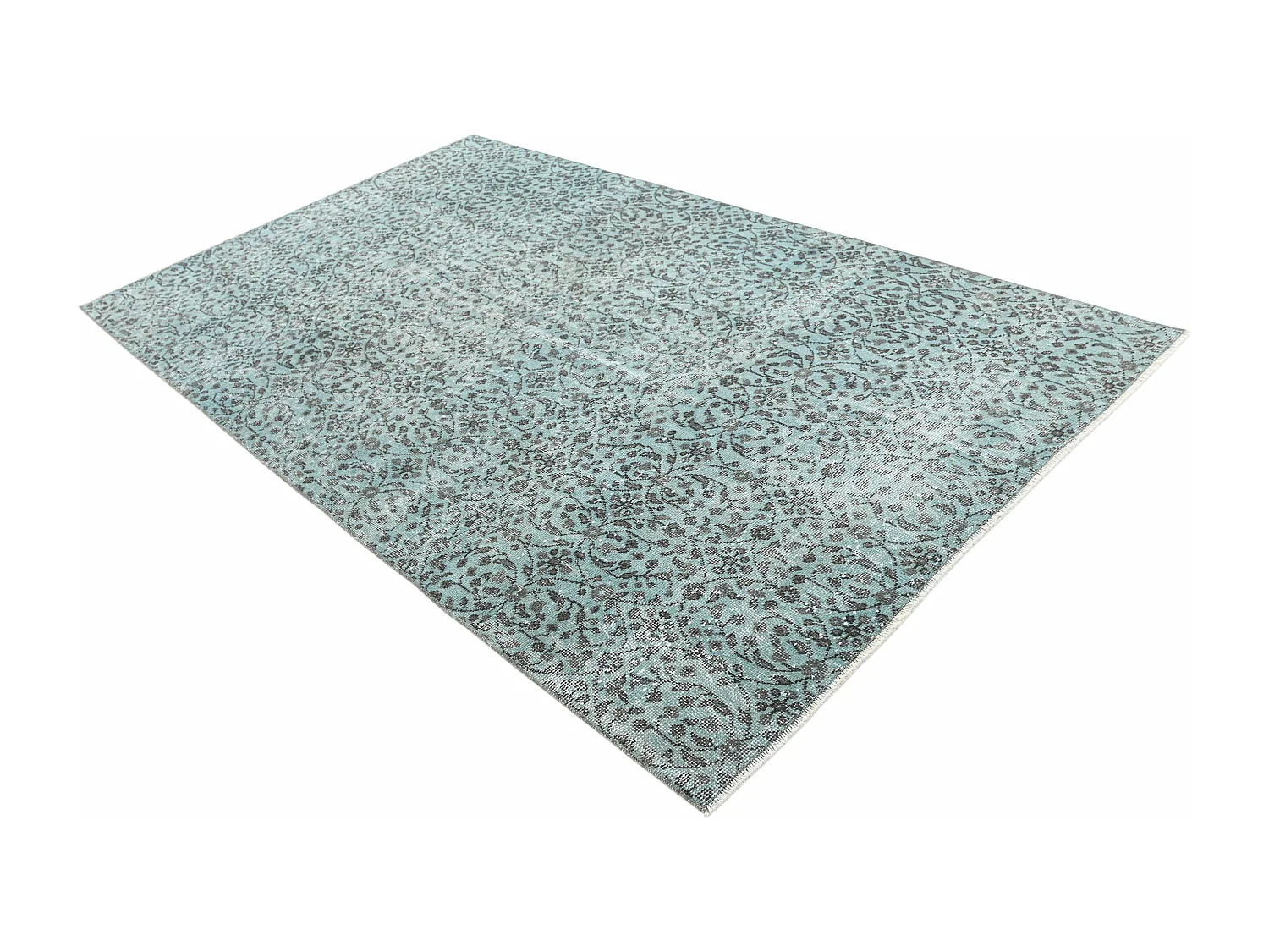 Tapis de laine 145x257 Bleu Ultra Vintage