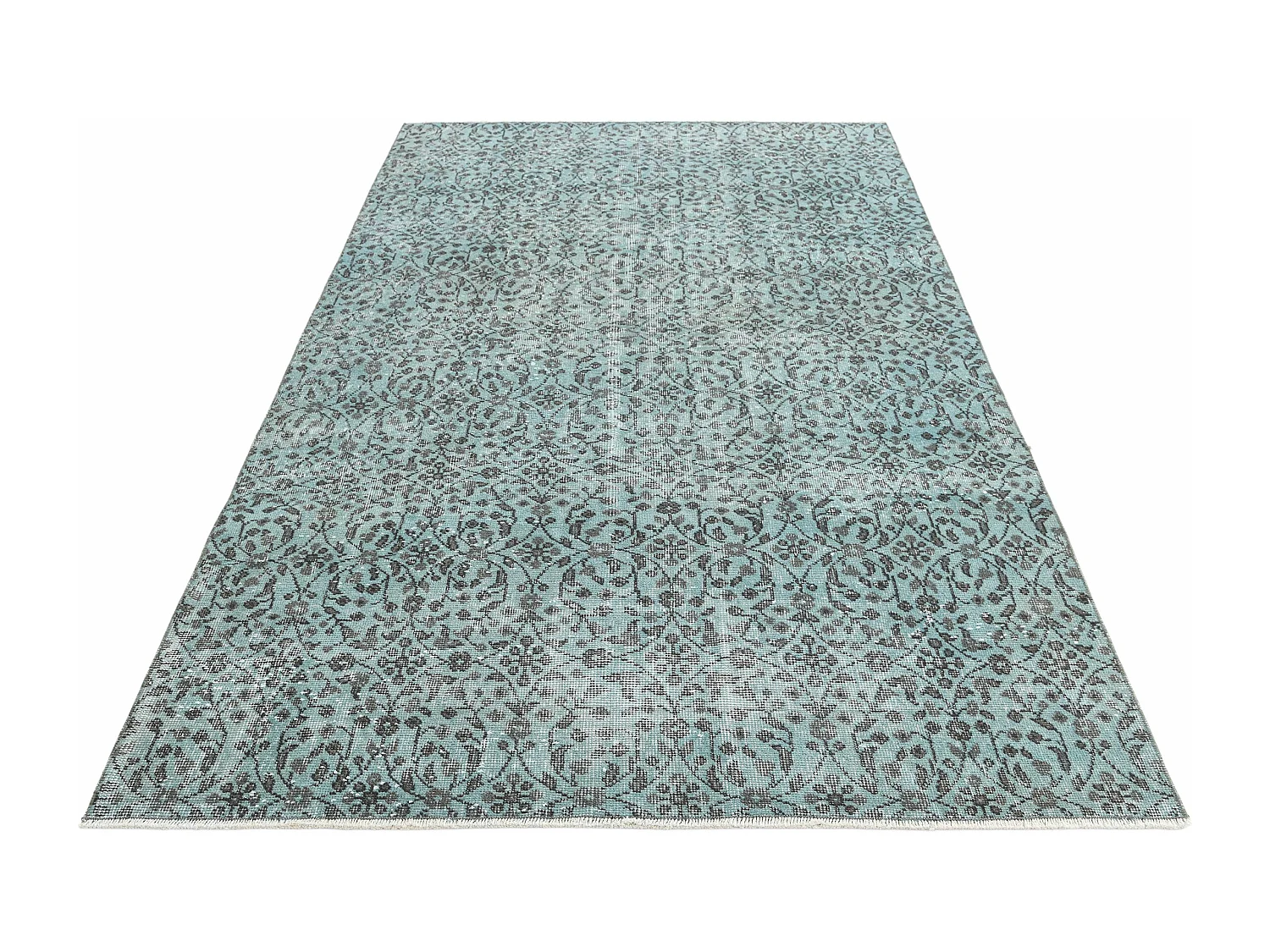 Tapis de laine 145x257 Bleu Ultra Vintage