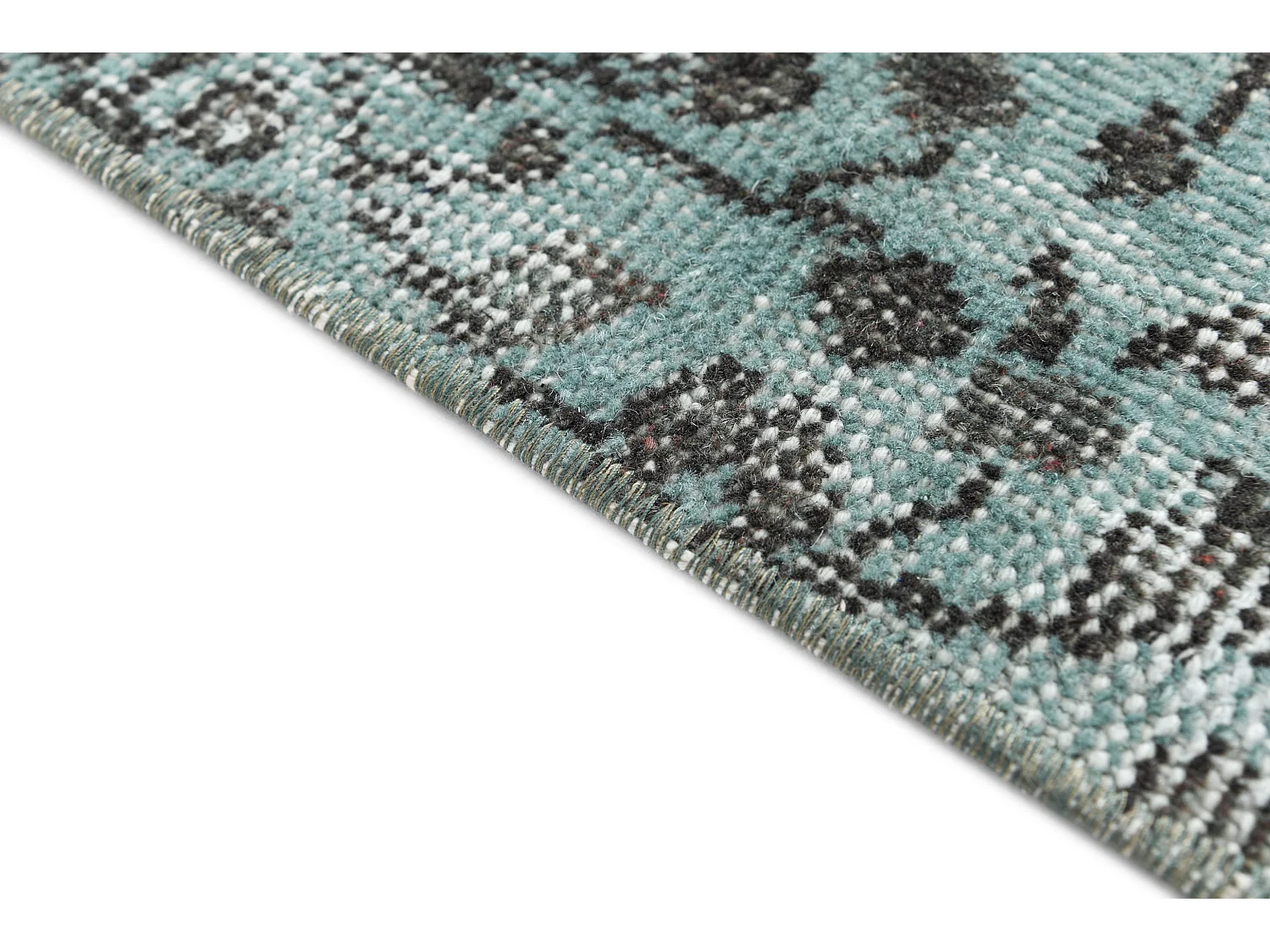 Tapis de laine 145x257 Bleu Ultra Vintage