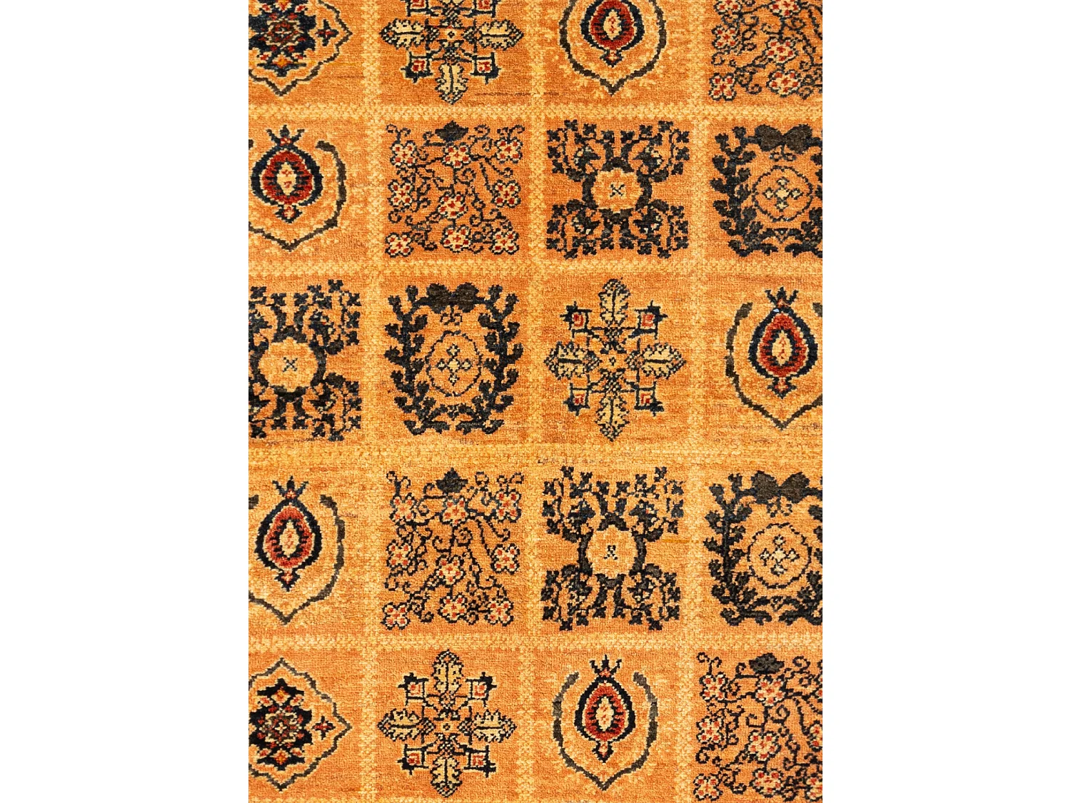 Tapis de laine 108x150 orange Kashkuli