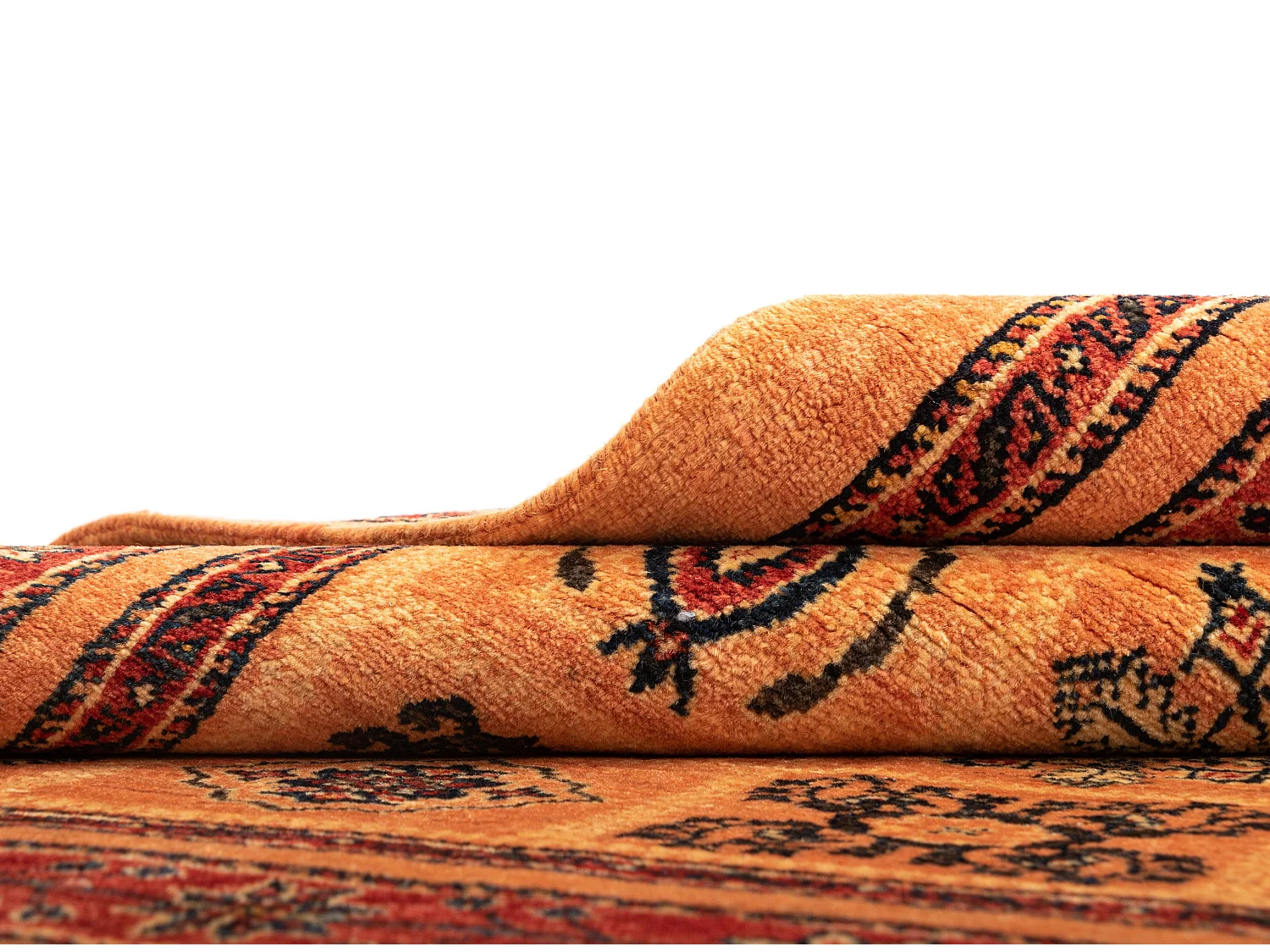 Tapis de laine 108x150 orange Kashkuli