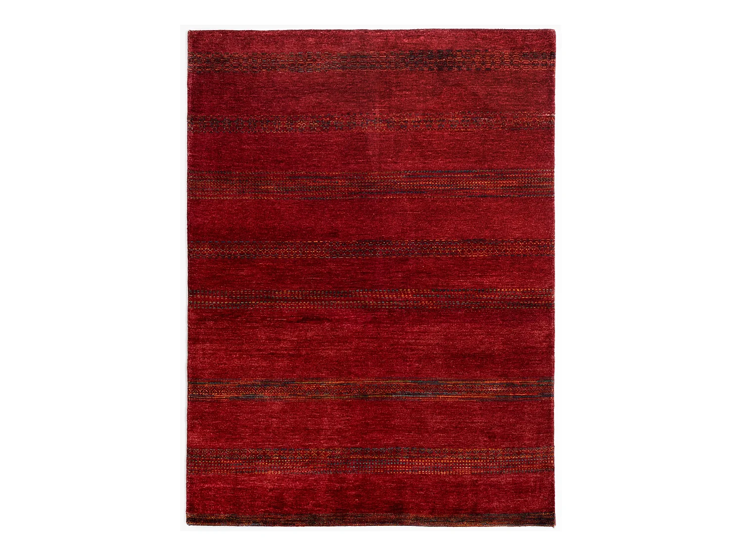 Tapis de laine 153x208 rouge Juma