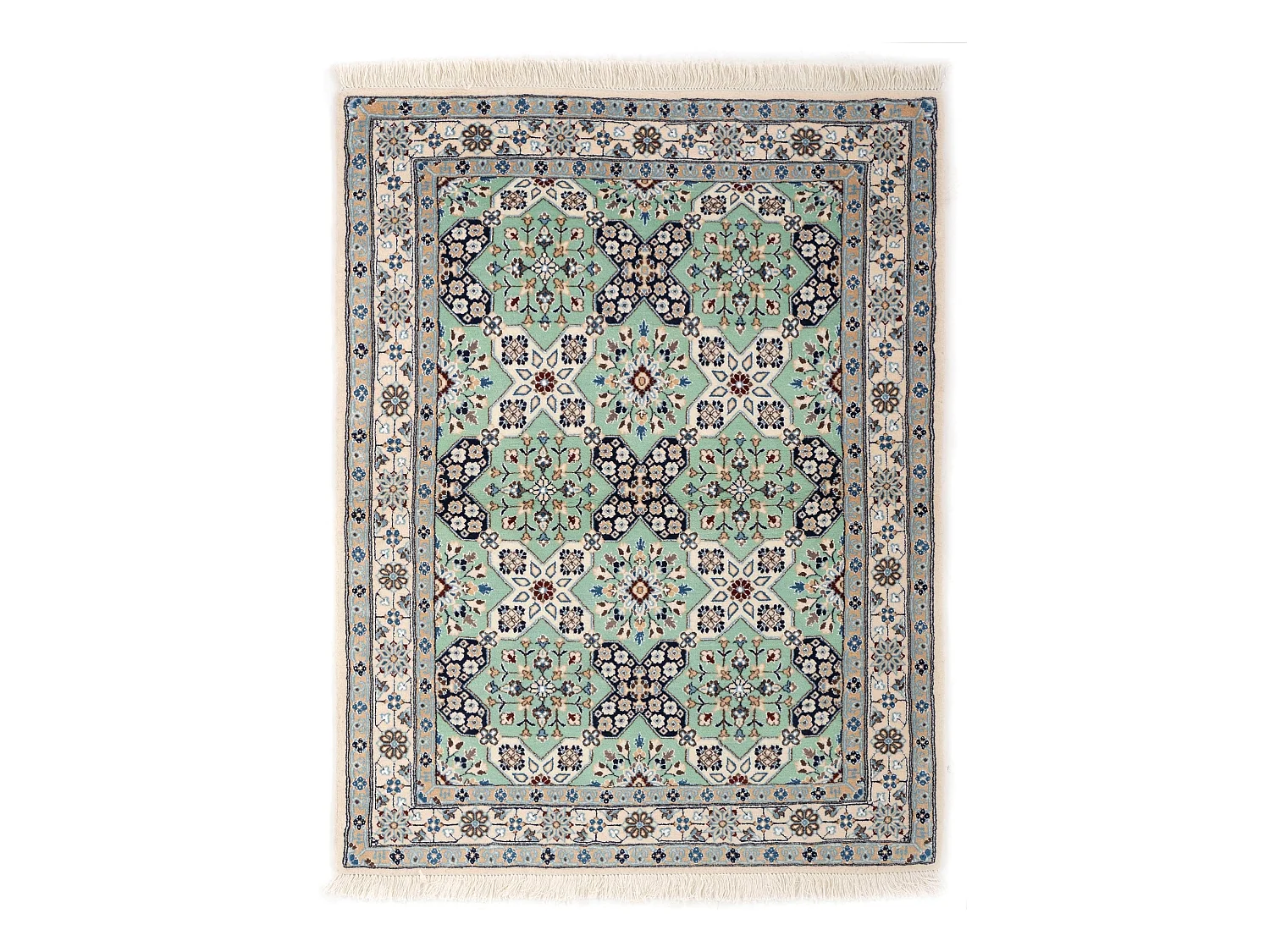 Tapis de laine 96x130 turquoise Nain