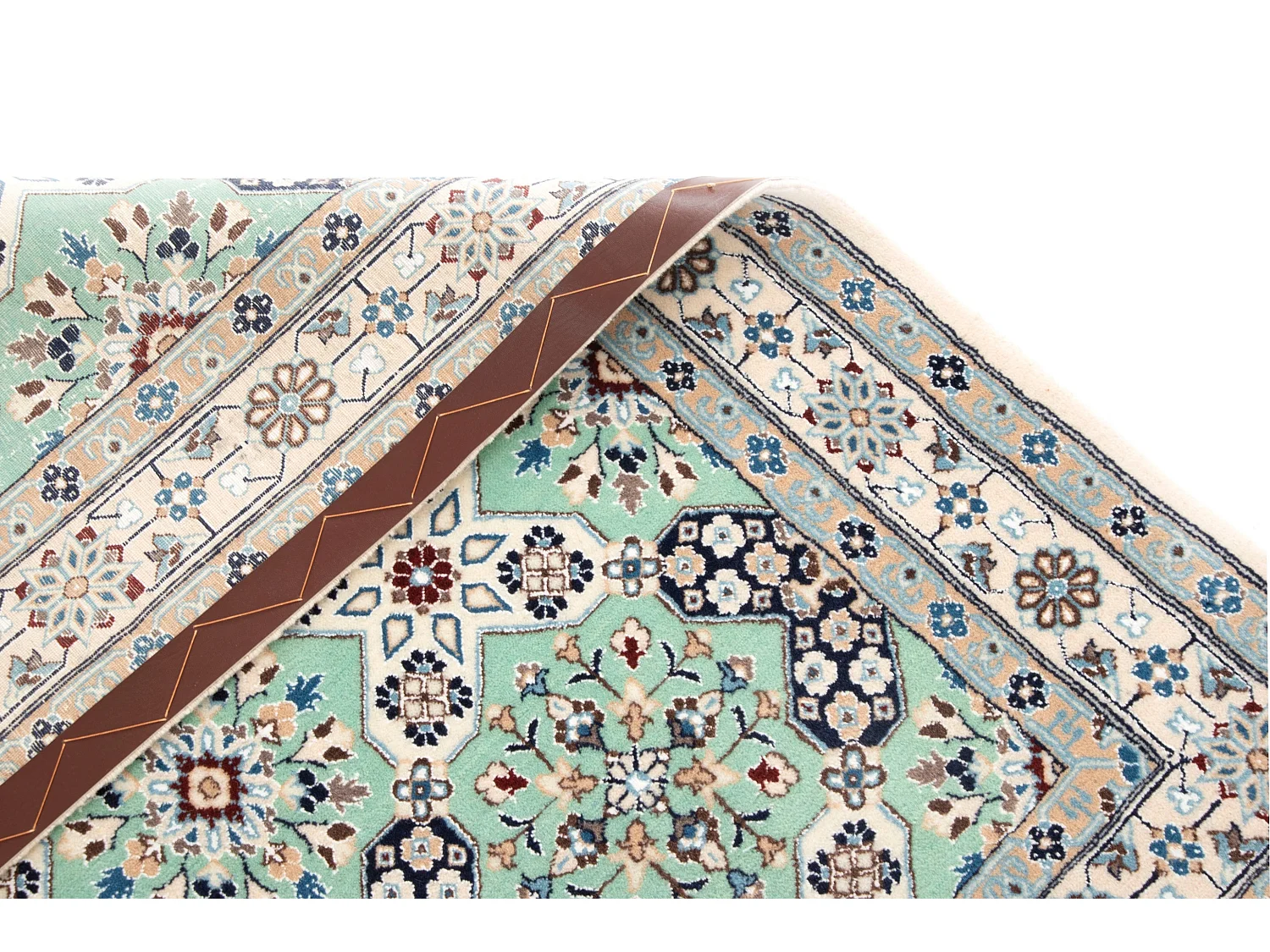 Tapis de laine 96x130 turquoise Nain