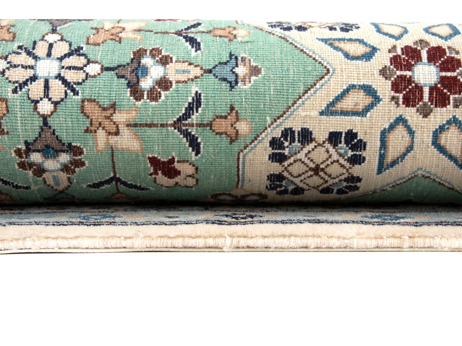 Tapis de laine 96x130 turquoise Nain