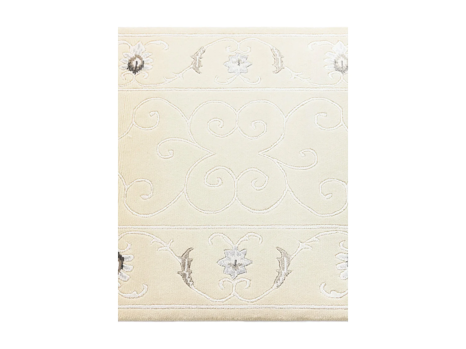 Läufer-Wollteppich 84x203 Beige Darya