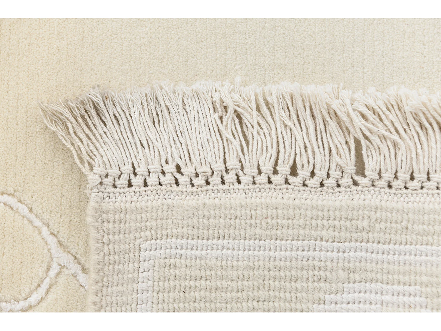 Tapis de couloir en laine 84x203 beige Darya